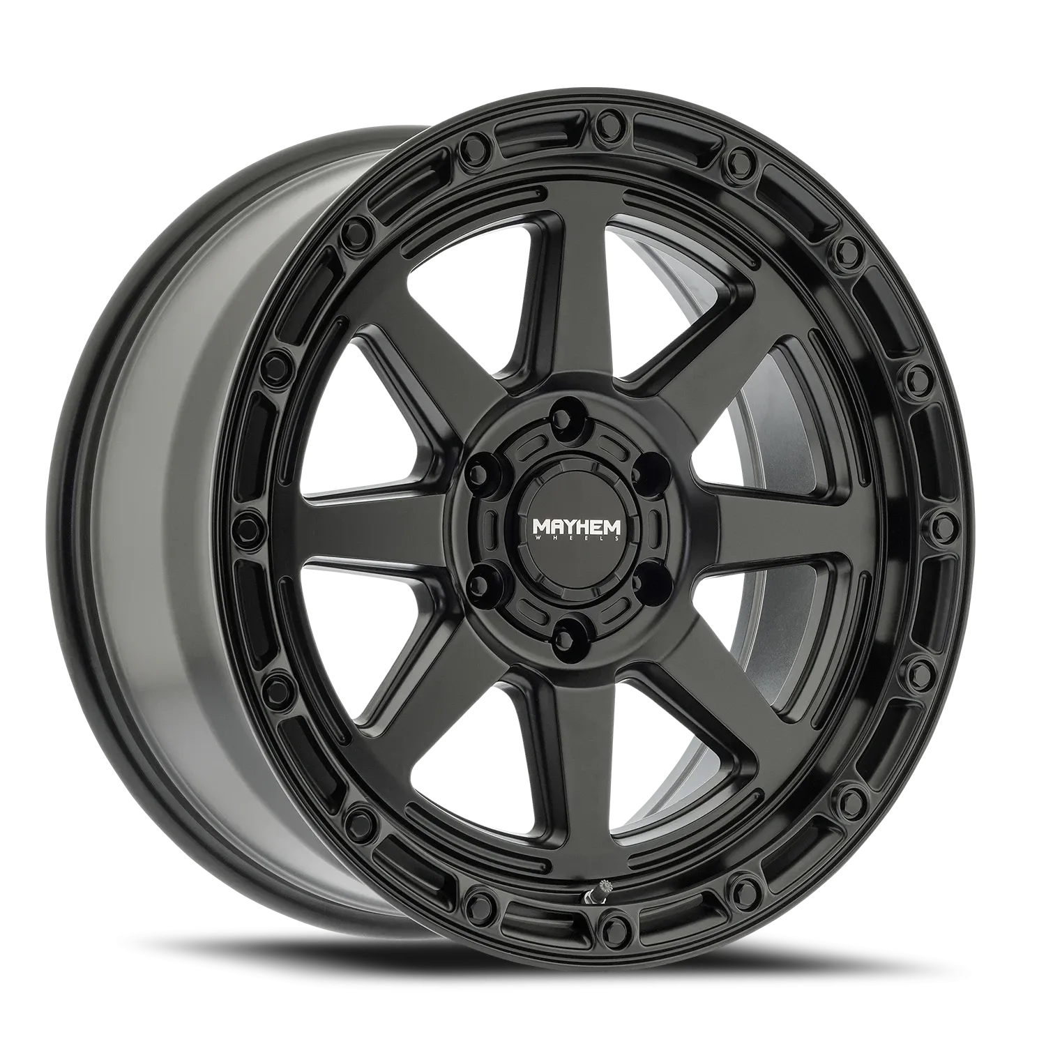 MAYHEM RIDGELINE 8306 SATIN BLACK 17X8.5 MATTE BLACK